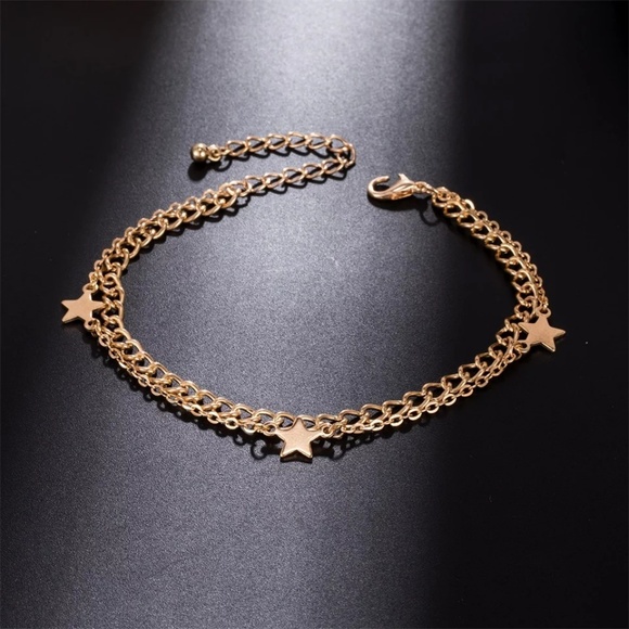 !!!!!5 for $25 Double Layered Star Charm Anklet - Picture 2 of 6